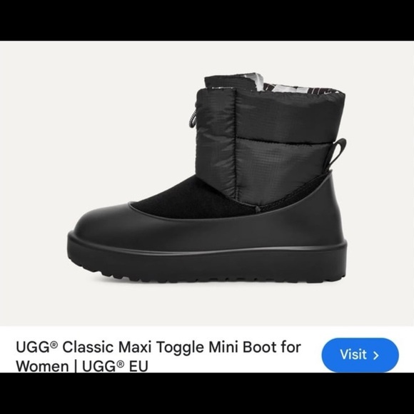 UGG Classic Maxi Toggle Cold-Weather Booties Boot Size US 6 Women Color Black - Picture 1 of 9